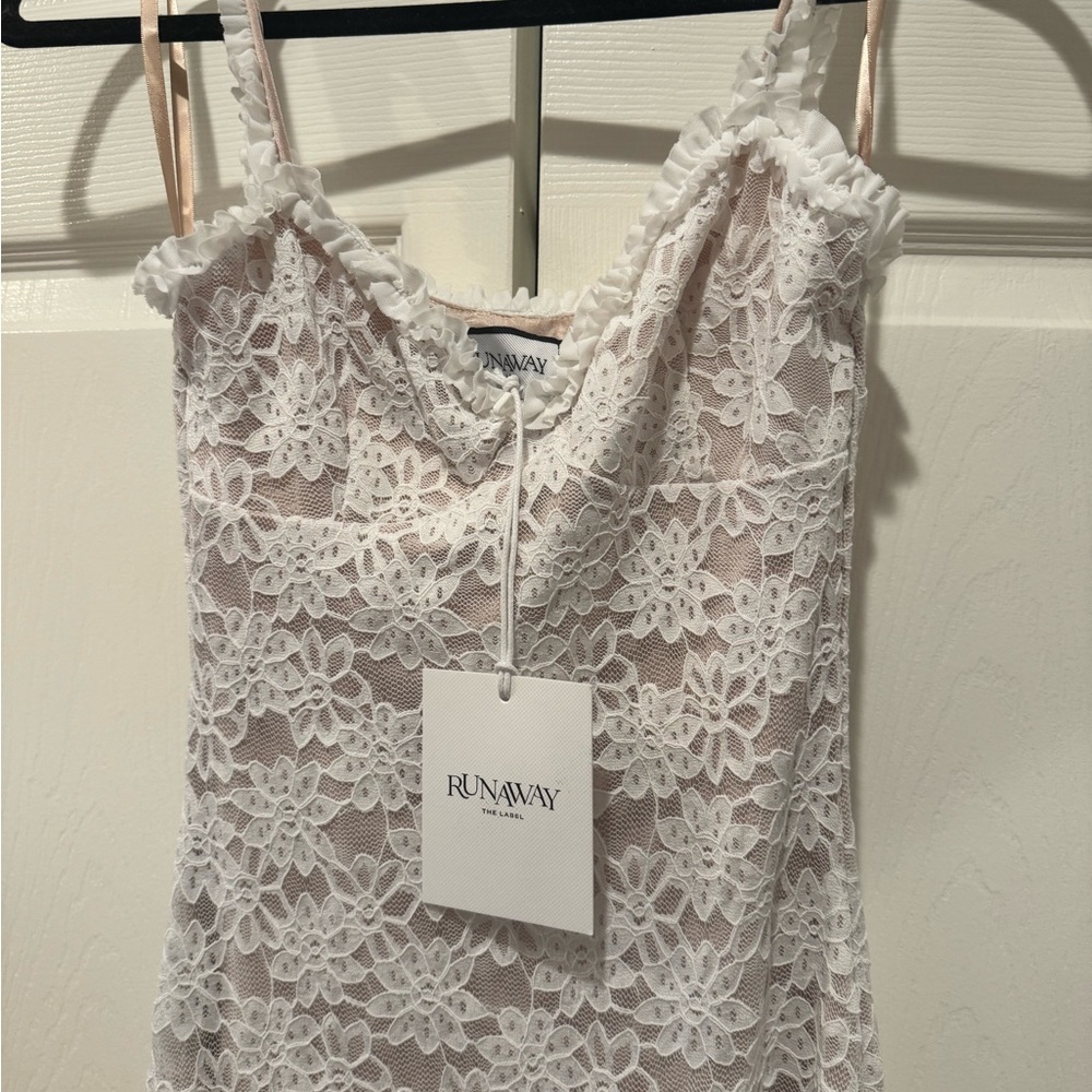 Away White Lace Dress